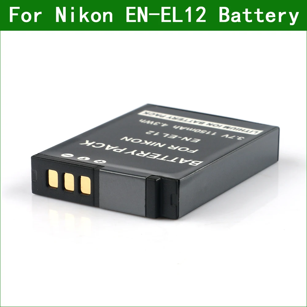 EN EL12 ENEL12 Аккумулятор для цифровой камеры Nikon COOLPIX S9300 S9400 S9500 W300 A900 S9900 B600|Цифровые
