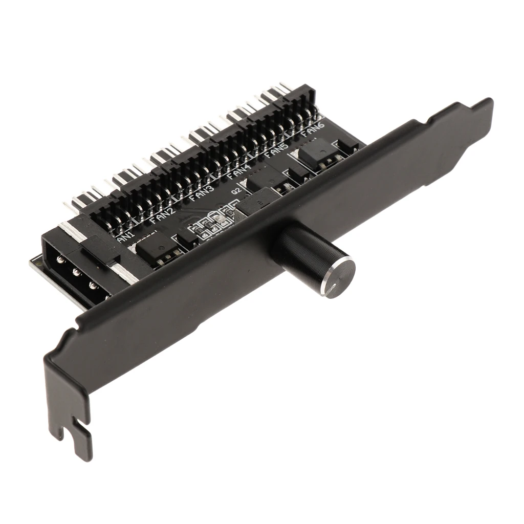 

Cooling Fan Splitter Hub, CPU Cooling HUB 6Port 12V 3Pin/4Pin Fan Speed Controller for PC Computer