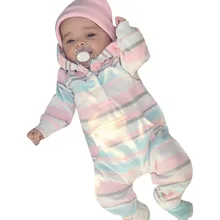 Детские зимние комбинезоны для маленьких девочек, костюм г. Осенняя Одежда для новорожденных детские шерстяные Комбинезоны для маленьких мальчиков, комбинезон Одежда для младенцев