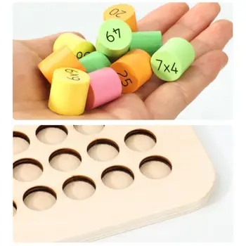 

Wooden Double Sided 99 Multiplication Formulas Table Children Jigsaw Toy N1HB