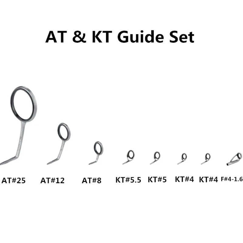 45-teiliges Angelruten Ring Set - Edelstahl Keramik Führungsringe 9 Größen