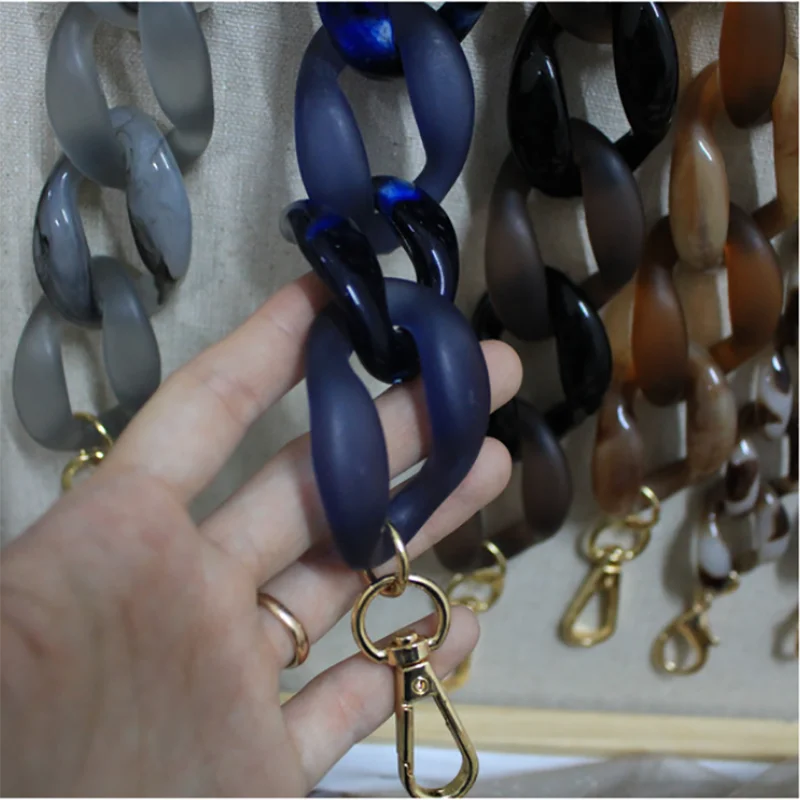 Роскошный 36 см Съемный Сменный ремень для женской сумки DIY акриловая смола скраб сумочка цепь пластиковый ремешок для женской сумки аксессуары
