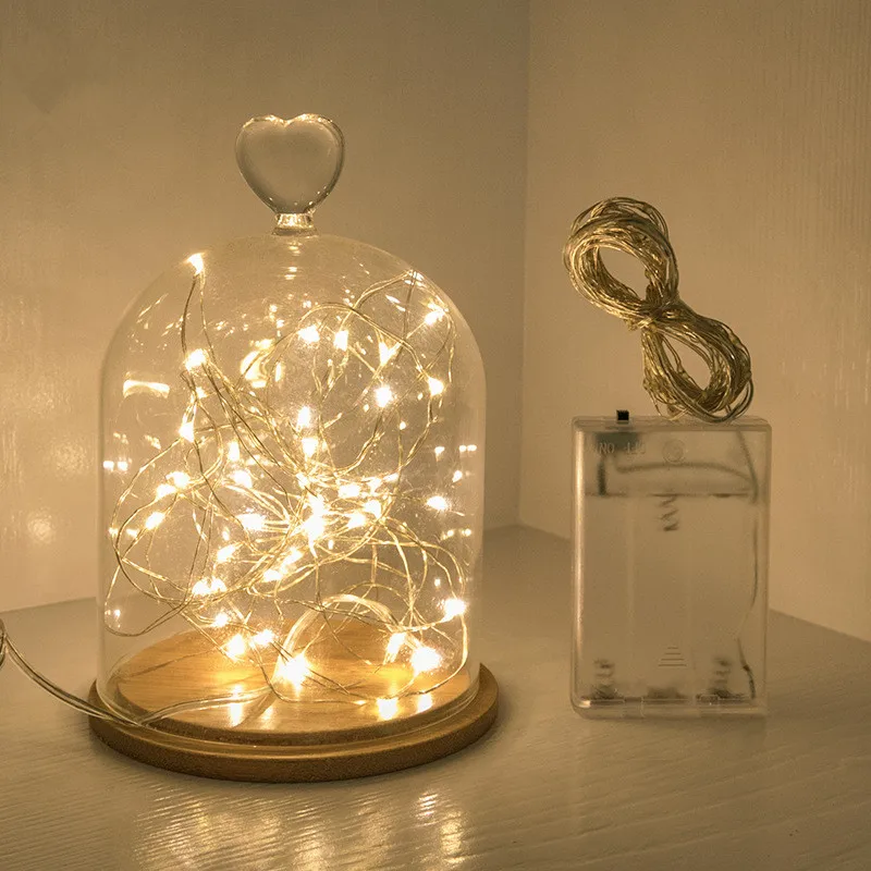 

1M 2M 3M 5M 10M Copper Wire LED String Lights Holiday Lighting Fairy Garland Christmas Tree New Year Wedding Party Decoration