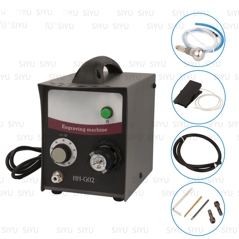HH-G02 110V/220V High Quality Single-Head Pneumatic Engraving Machine Micro-Sett