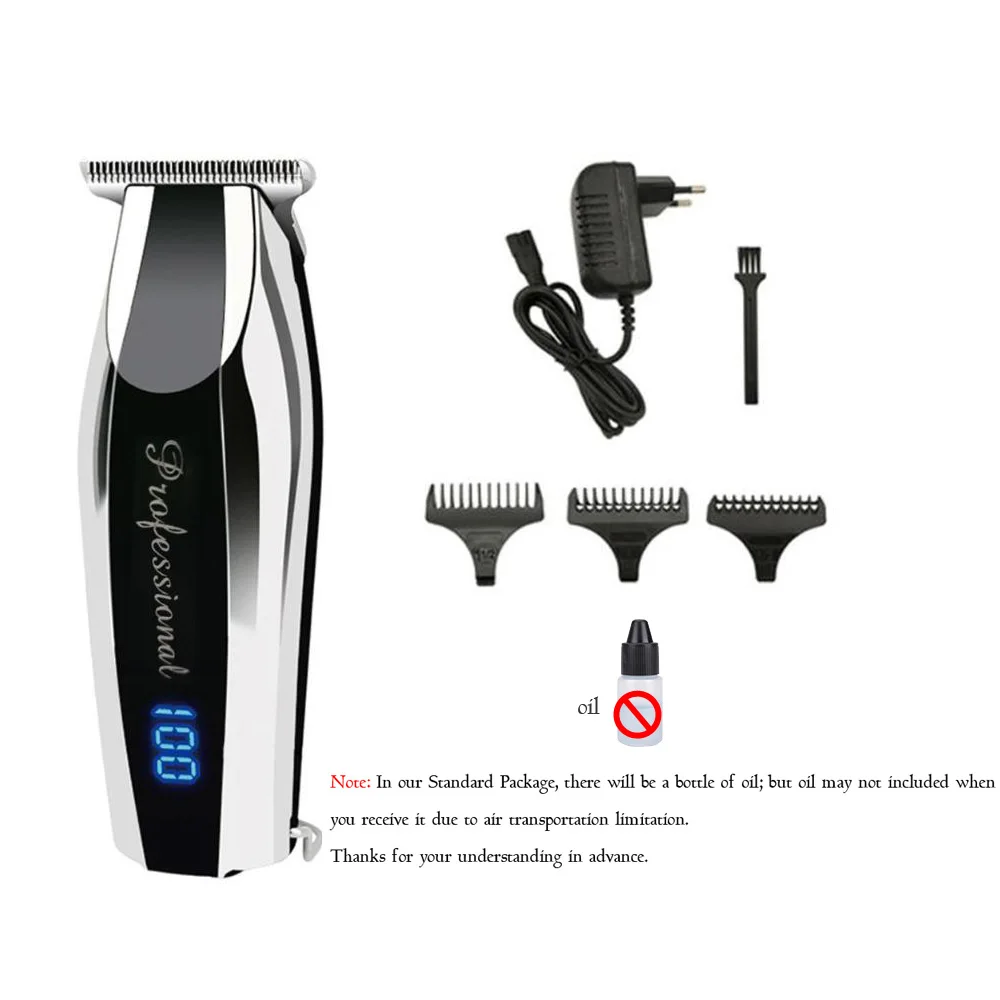 

Corded Cordless Professional Hair Clipper Rechargeable Electric Hair Trimmer LCD Display Home Barber Bald Head Shaver Machine