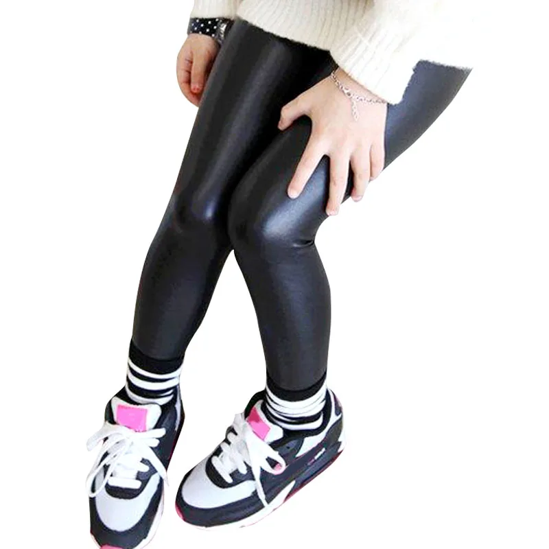High Quality Girls Leggings Faux Leather Children Pants Leather Girls Pants  - Kids Pants \u0026 Capris - AliExpress