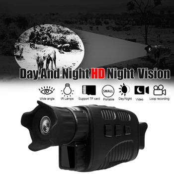 

Full Black Night Vision Device 300m Night Visible 10 Times Magnifying Glass Daytime Telescope Single Tube Portable