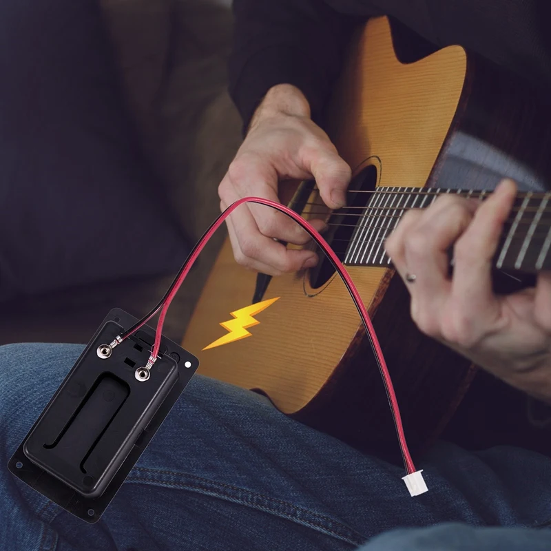 Активный бас гитара звукосниматель 9V Батарея коробок