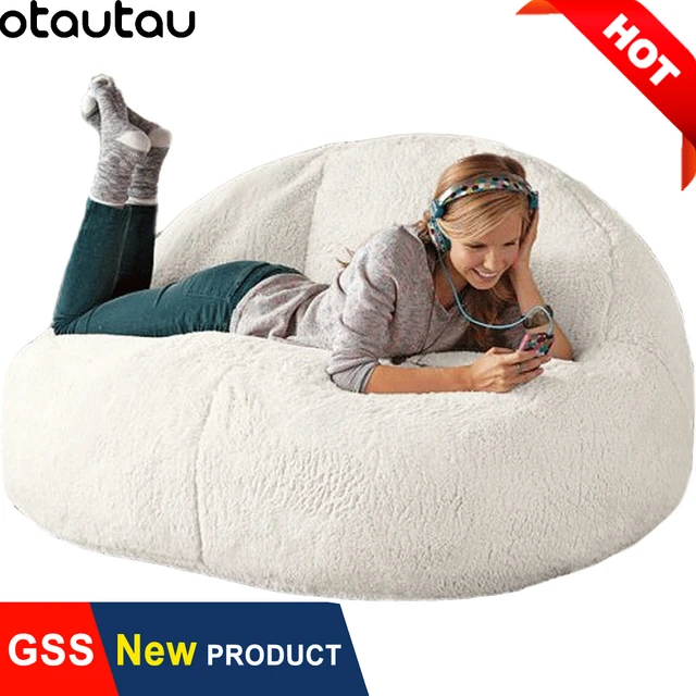 OTAOTAO-Puff grande sin relleno para sofá cama, PUF gigante, asiento de  suelo, futón otomano, muebles