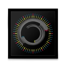 Современные Дизайнерские деревянные настенные часы квадратная вращающаяся пластина наконечник стрелы бесшумные reloj de mesa графические настольные кварцевые часы