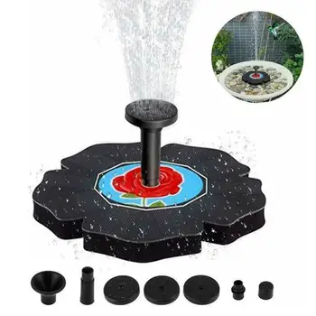 

Mini Solar Fountain Pool Rockery Solar Fountain Solar Panel Floating Fountain Garden Decoration Solar Rose Fountain Water Pump