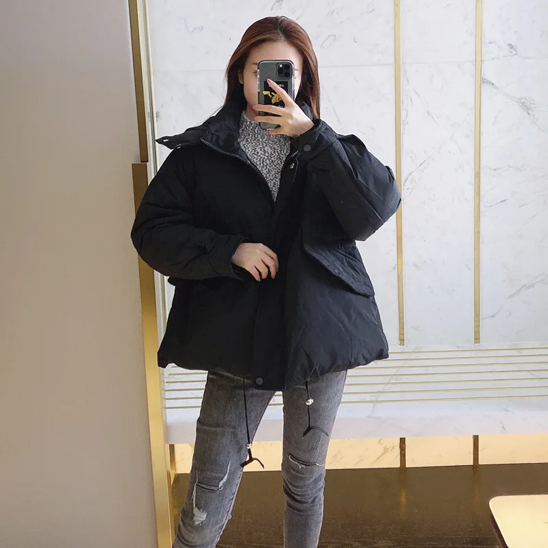 

Overplus of Goods Exported to Europe And US Women's 2019 Autumn And Winter New Style Hooded Casual Cotton-padded Jacket England