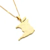 Gold Color Stainless Steel Trinidad And Tobago Map Pendant Necklace For Women Men Girls Silver Neck Chain Jewelry 1