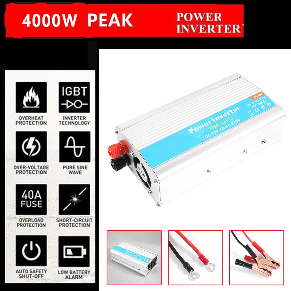 Vehemo 600 Вт DC12V к AC110/220 В адаптер Инвертор питания ТВ высокопроизводительное зарядное устройство Автомобильный инвертор DVD плеер конвертер