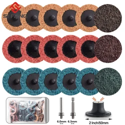 Disques de ponçage Roloc, 2 pouces, Surface de verrouillage, bloc de polissage, papier de verre, changement rapide, 76 pièces 