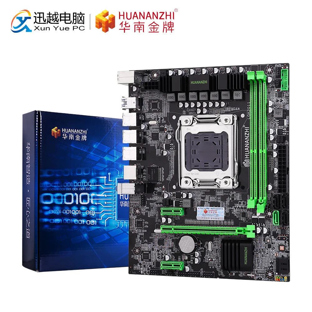 Материнская плата HUANANZHI материнская Intel C602 X79 LGA 2011 E5 ECC/REG DDR3 1333/1600/1866 МГц 32 Гб M.2 USB3.0