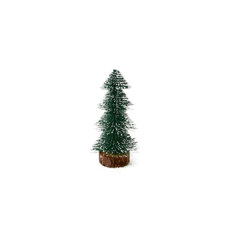 17cm 1 шт. Маленькая Diy Рождественская елка мини сизаль искусственная сосна елка Санта, снег, мороз деревенский дом орнамент - Цвет: 17cm