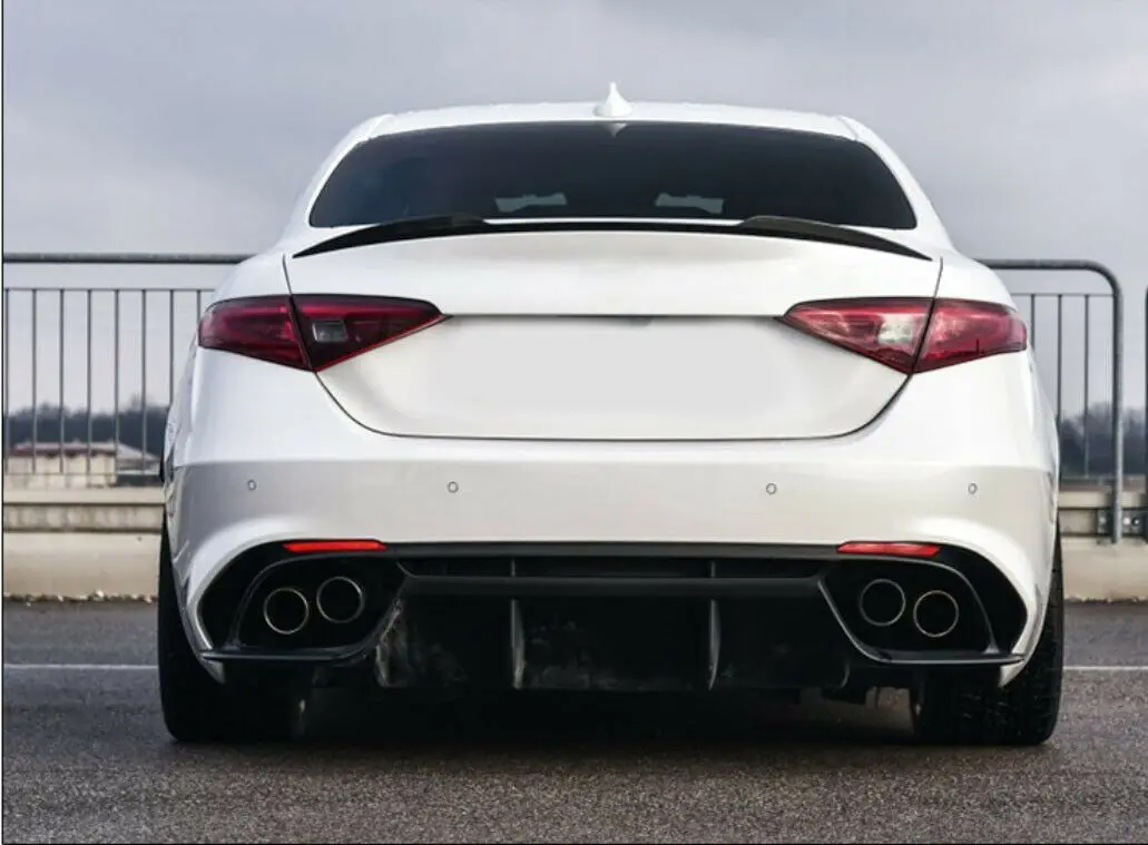 Углеродного волокна заднего бампера для Alfa Romeo Giulia 200 280 четырёхъядерный процессор LN исчерпывающим