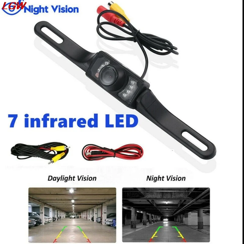 

Car rear view camera universal LED night vision reversing камеѬа заднего вида Wide-angle 170-degree HD image car accessories