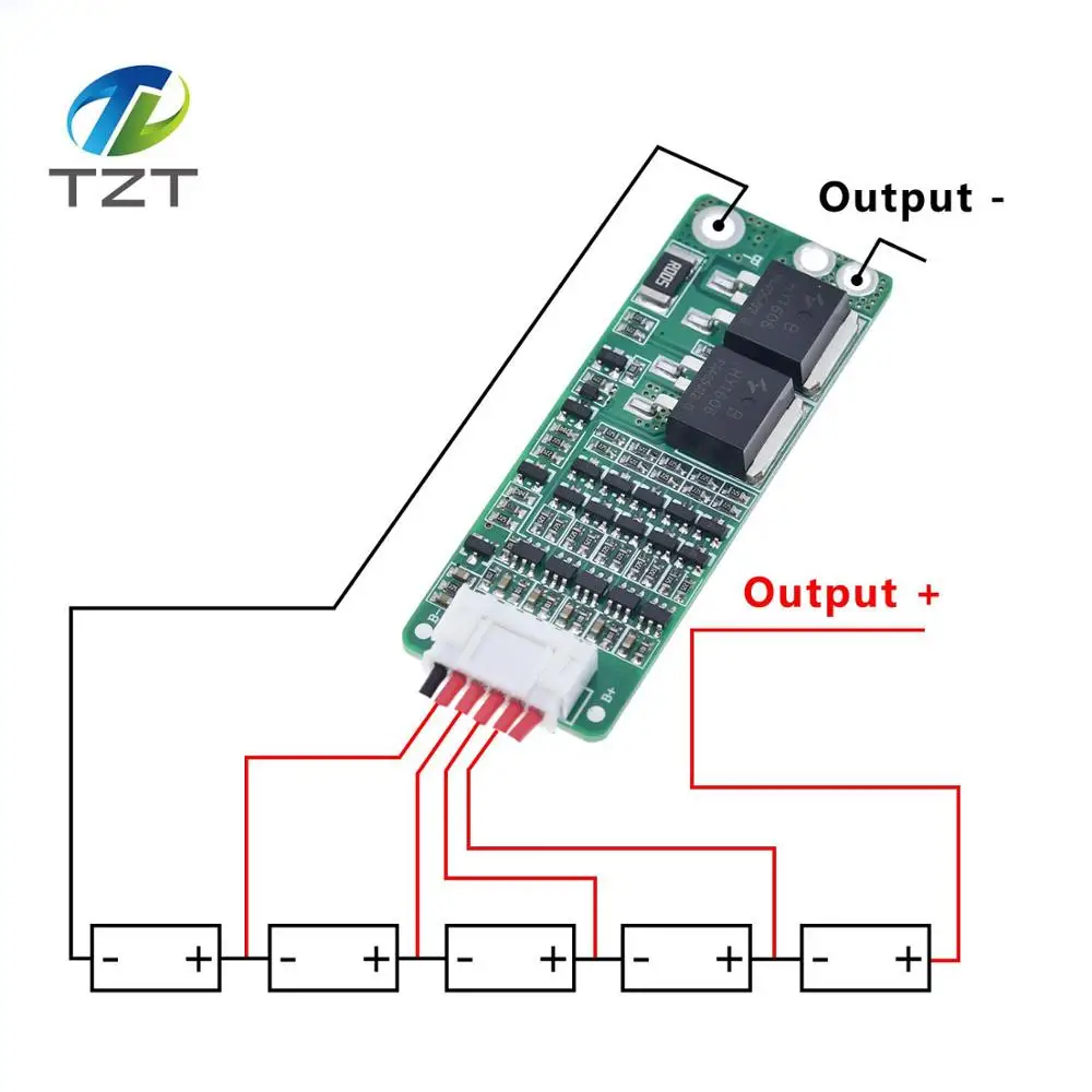 TZT 5S 15A литий-ионный литиевый аккумулятор BMS 18650 Защитная плата для зарядного устройства 18 в 21 в схема защиты сотового устройства