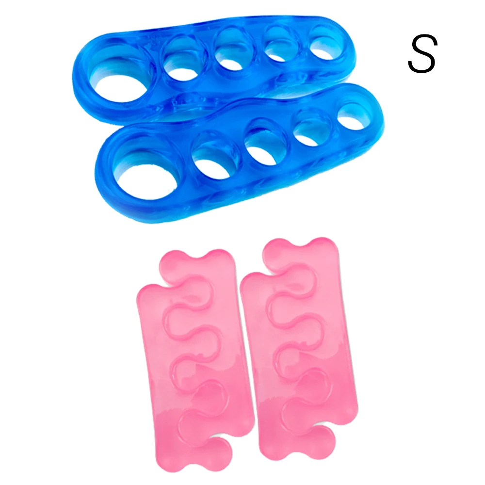pink S 1 Set Toe Separator and Stretchers Silicone Yoga Foot Bunion Corrector Spreade Foot and Hands Care Tool#452 - Цвет: pink S