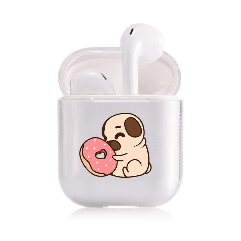 Pets Pug наушники чехол для Apple AirPods 2 Жесткий Чехол беспроводной Bluetooth наушники милые AirPods защитный для AirPod Silm чехол