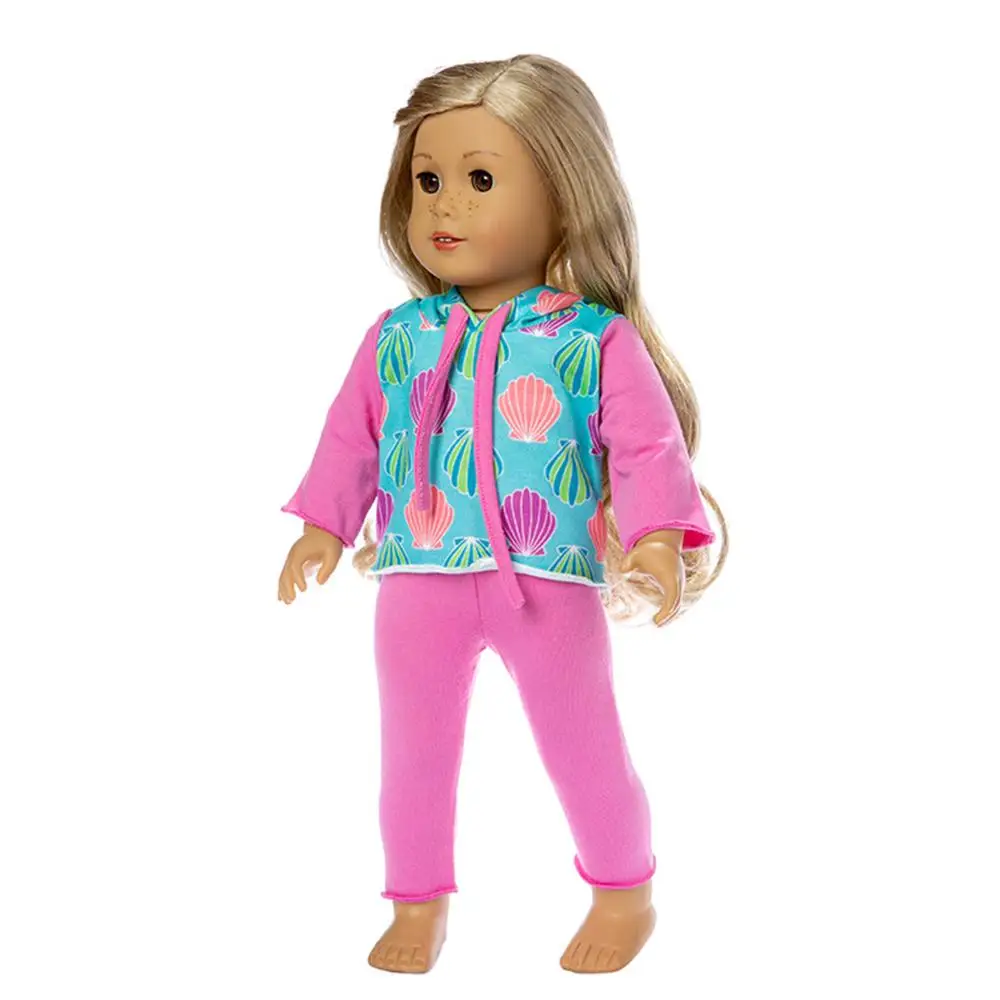 Doll toy humanoid clothes baby cloth cover suitable for 18 inch doll vivid colorful hoodie and pants Doll toy humanoid clothes baby cloth cover suitable for 18 inch doll vivid colorful hoodie and pants