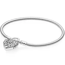 Новейший 925 пробы серебряный Ограниченная серия расцвет сердце замок ПАН браслет и браслет Шарм ювелирные изделия