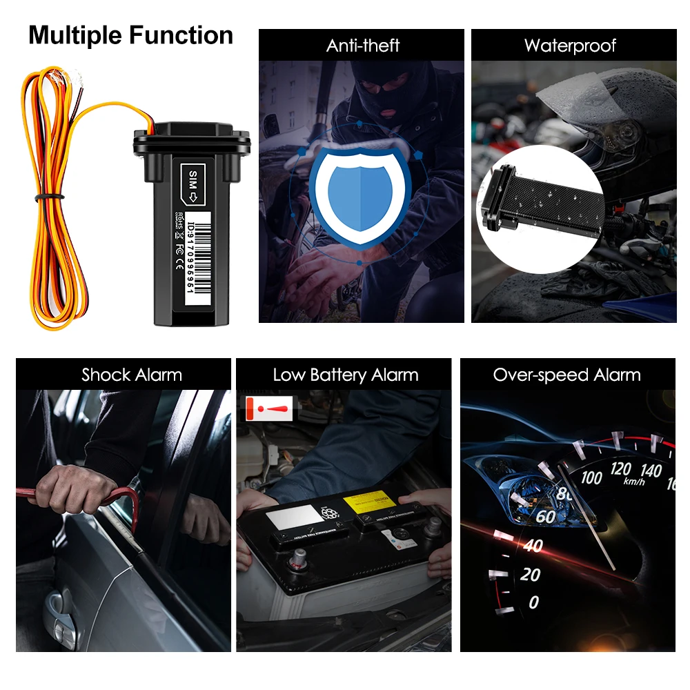 3g gps трекер, автомобильный встроенный аккумулятор 370 мА · ч, трекер ...