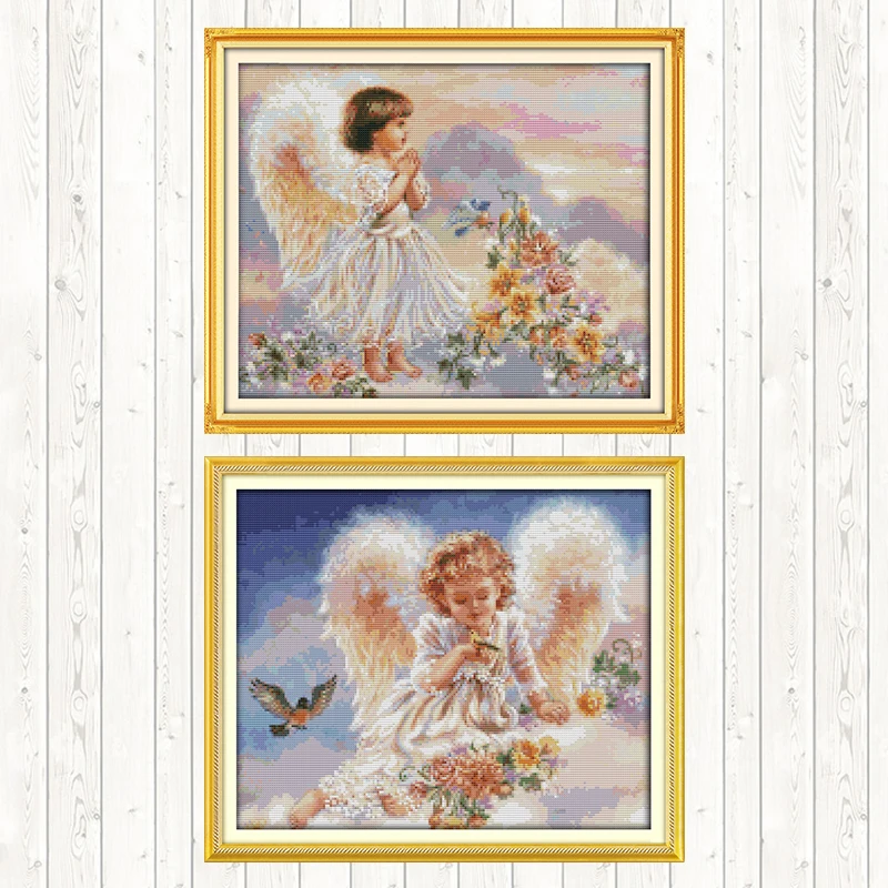 

The Pray Angel DIY Needlework Crafts 14CT 11CT Counted and Stamped DMC Cotton Thread Printed Canvas Cross Stitch Embroidery Kits