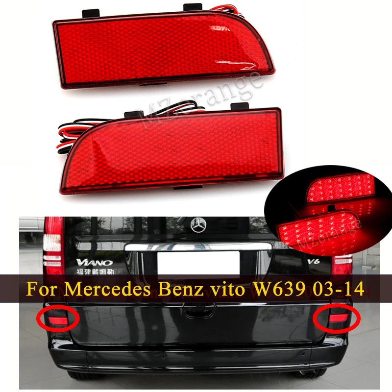 

1 Pair LED Rear Brake Light for Mercedes Benz vito viano W639 2003-2014 Rear Stop Bumper Reflector Light Tail turn signal lamp