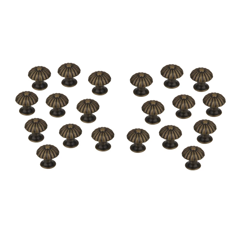 

Vintage Bronze Handle Flower Knobs and Handles Door Handle Cupboard Drawer Kitchen Pull Knob Hardware,18X17mm,20Pcs