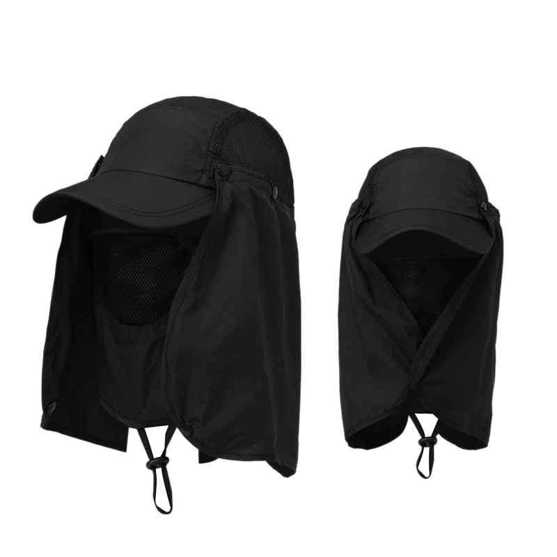 Description Picture 2 of itemMen Women Summer Sun Hat Fishing Cap Outdoor Cap Hiking Hat Camping Visor Hat Protection Face Neck Cover Sun UV Protect Cap