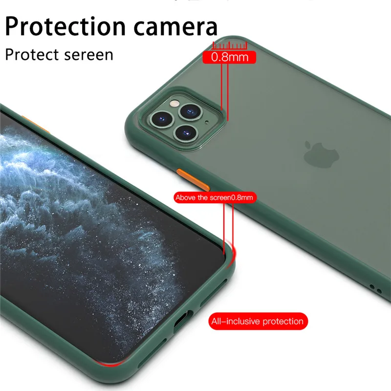 Lovebay модный Контрастный ЦВЕТНОЙ матовый чехол для iPhone 11 Pro противоударный