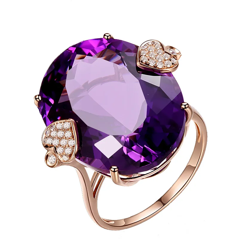 Серебро 925 пробы Фиолетовый Топаз Алмаз кольцо для женщин Anillo Изумрудный зеленый