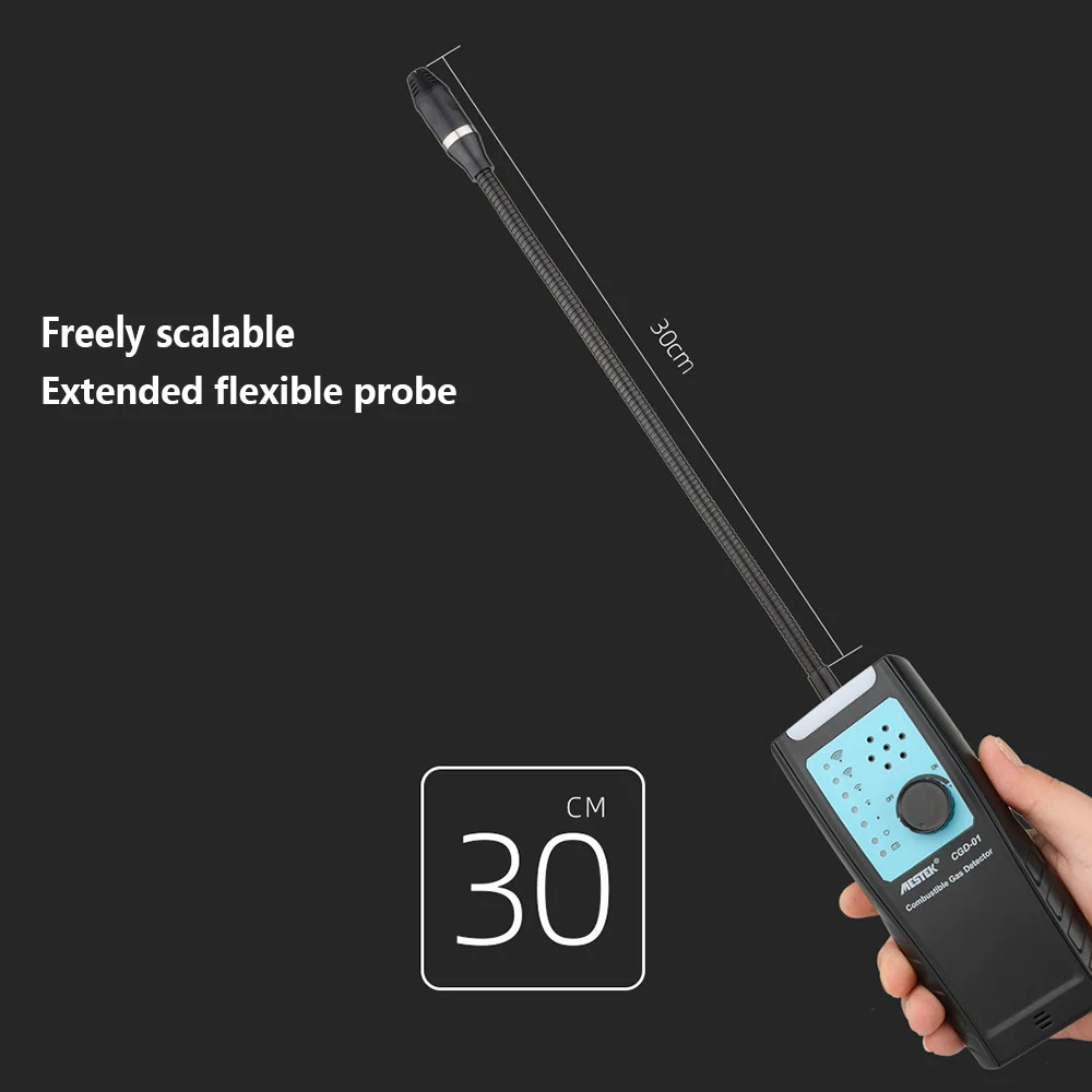 

MESTEK Gas Analyzer Combustible gas detector port flammable natural gas Leak Location Determine meter Tester Sound Light