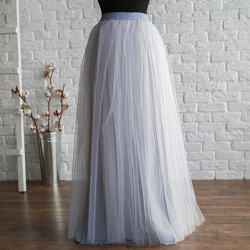 Фатиновая юбка пачка полной длины с эластичным поясом принцессы для подружки - Фото №1
