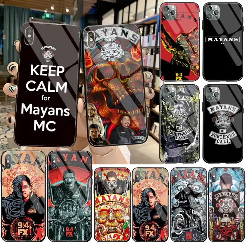 Защитный чехол для телефона American tv Mayans MC закаленное стекло iPhone 11 Pro XR XS MAX 8X7 6S 6 Plus SE