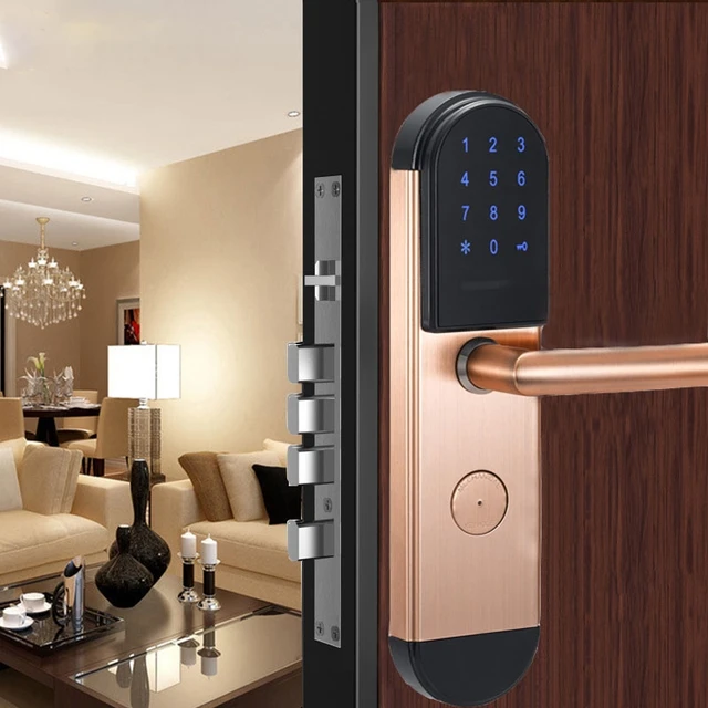 High Security Smart Door Lock Touch Keypad M1 Card Electronic Door Lock for  Apartments