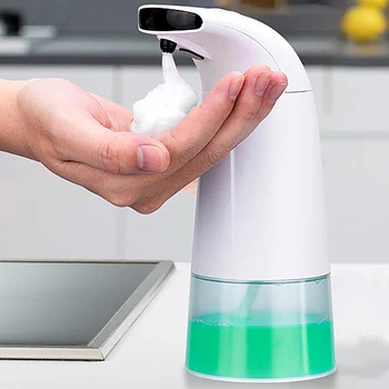 

250ml Touch-Free Liquid Soap Dispenser IR Sensor Bathroom Kitchen Hand Washer Infrared Sensor Foam Soap Dispenser Kitchen