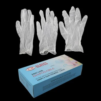 

50pcs Disposable Transparent Gloves Restaurant Home Medical Catering Hygiene Hair Dye Gloves Work Gloves Package