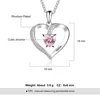 Personalized Engrave Name Heart Pendants with Zirconia Customize Birthstone Necklaces for Women Mother's Day Gift (NE103356) ► Photo 3/6