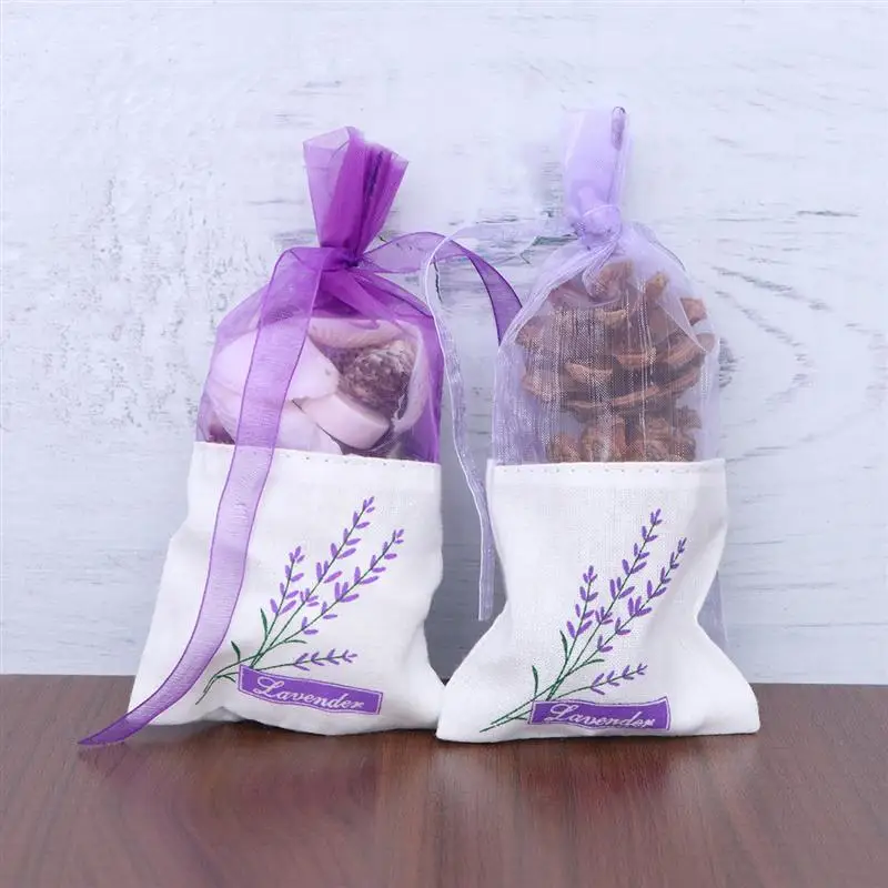 20 Pcs Lavender Bags Sachets Sachet Empty Scented For Fragrance Drawers Wardrobes French Home Organza Gauze Drawer deodorant sachet bags fragrance bags