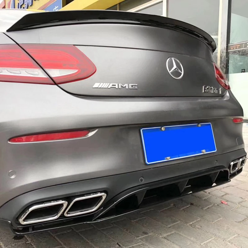 Спойлер из углеродного волокна для Mercedes C Class W205 модель C200 C250 C300 C180 C350 Coupe 2 Door Car 2014 и