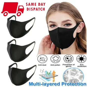 

3pcs Unisex PM2.5 Mouth Mask Anti Haze Dust Mask Nose Filter Windproof Face Muffle Bacteria Flu Fabric Cloth Respirator health