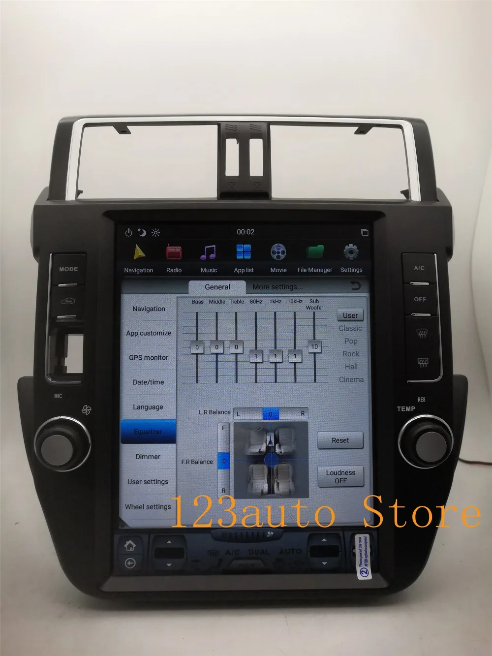 12,1 дюймов вертикальный Tesla стиль Android 8,1 Авто DVD gps PX6 ips для TOYOTA Land Cruiser Prado 150 радио