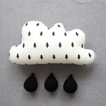 

Nordic Cloud Pillows Toys Baby Girls Photography Props Kids Room Decorative Cushions Stuffed 3D Cloud Wall Hanging Decoration