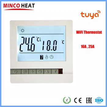 

230V 3A 16A 25A Temperature Controller LCD Display Screen Wifi Tuya App Weekly Programmable Room Thermostat