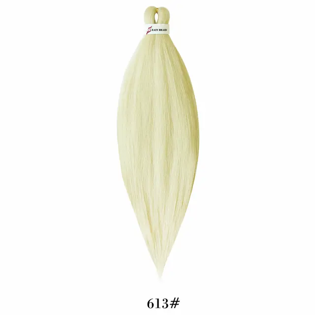 Pre Stretched Kanekalons Braiding Hair Easy Crochet Braid Hair Extension Yaki Straight Ombre For Woman Aigemei EZ Braids T1B-60