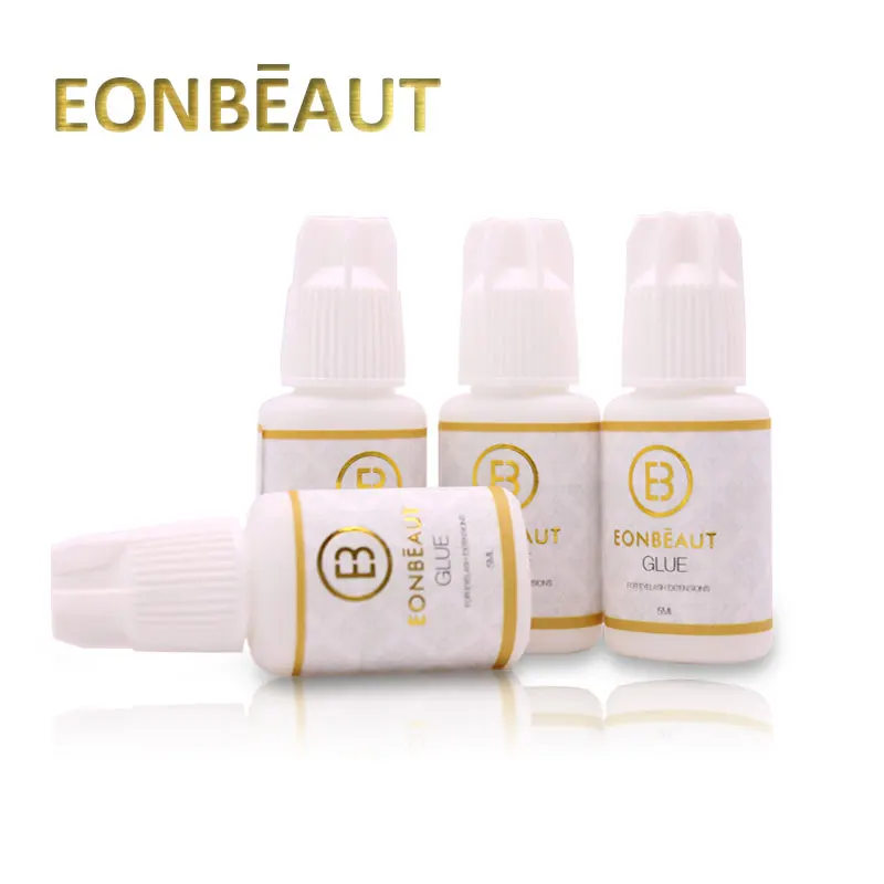 1 бутылка клей для наращивания ресниц EONBEAUT белый колпачок профессиональный с